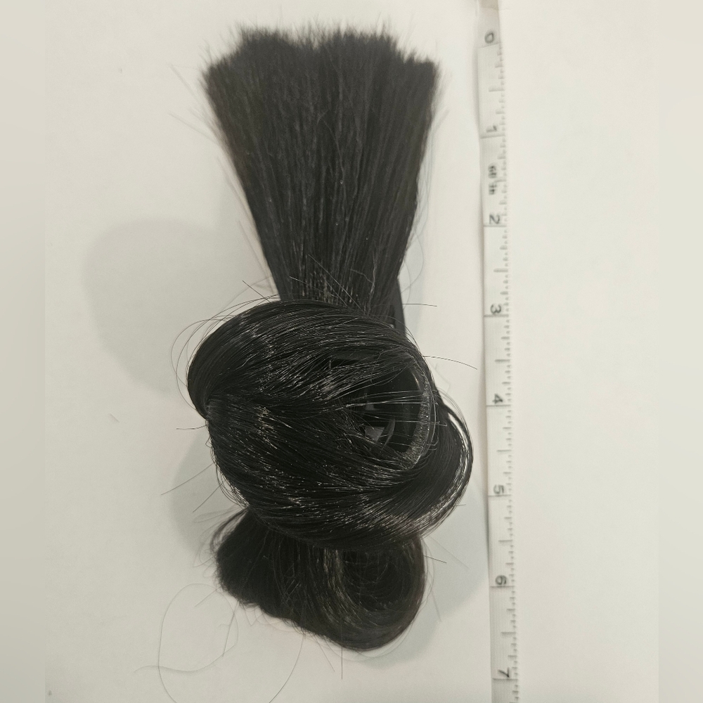 NEW Black Women's Hair Bun Extension Clip Seamless Low Knot - Picture 6 of 7
